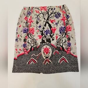 Silk Blend Pencil Skirt W By Worth SZ6 Fairy Cottage Floral Feminine